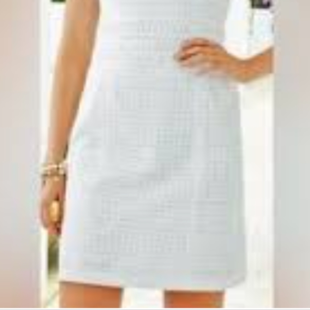 Lilly Pulitzer Ashlyn White  Eyelet & Beaded Shift Dress - Perfect Condition - Picture 8 of 8